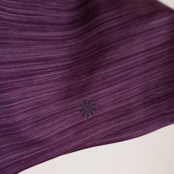 Athleta conscious cropped racerback top with shelf bra space dyed women size XS - Picture 6 of 7